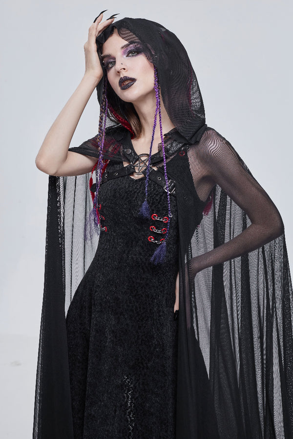 The Witch’s Circle – Pentagram Lace Cape